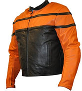 Classyak Motorbike Real Leather Jacket with Padded Protection